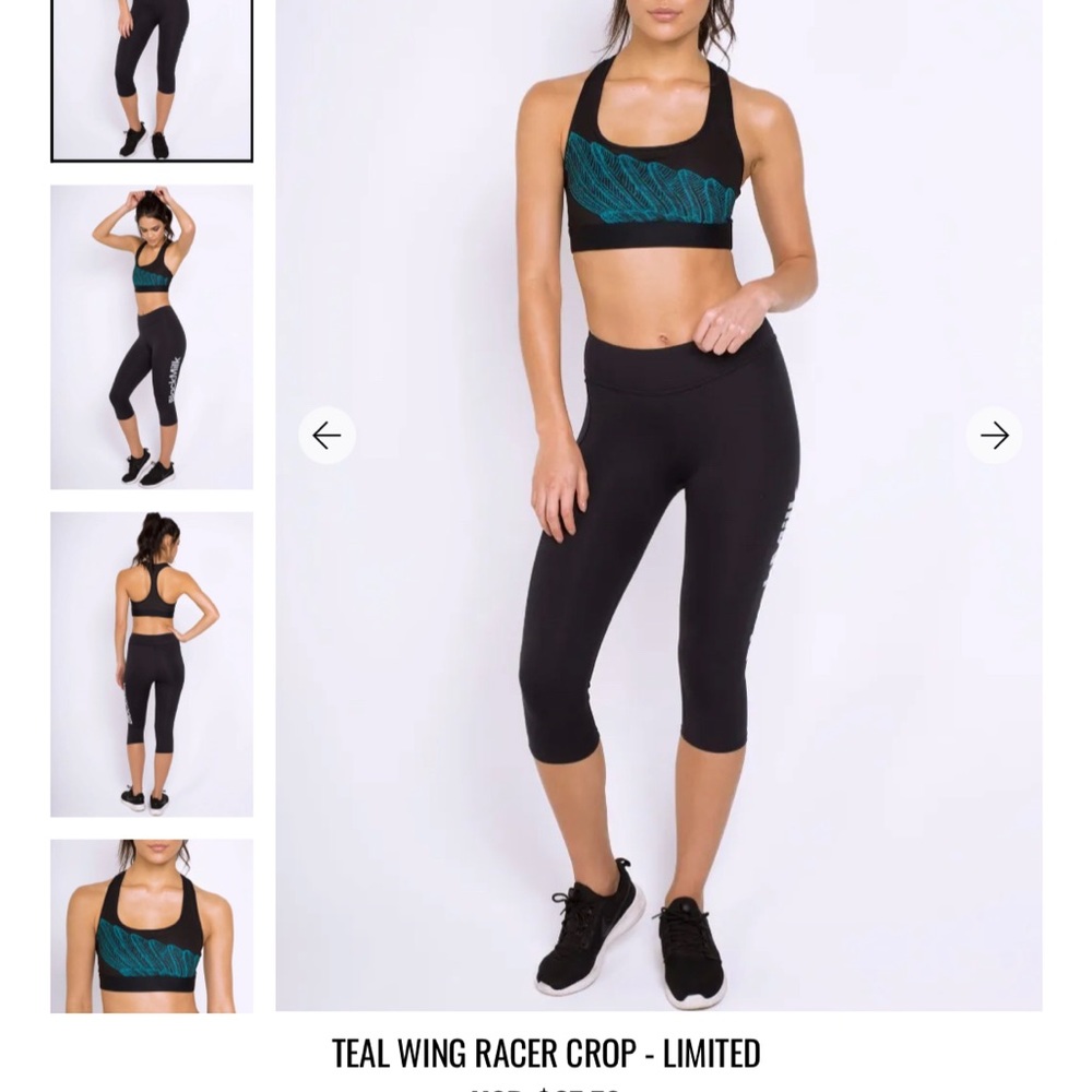Teal Wing Racer Crop L GUC